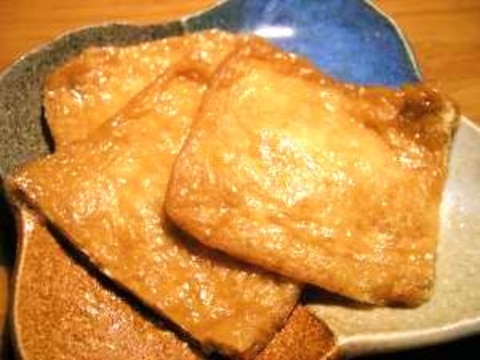 超速レンジで2分!!油揚げの甘辛煮